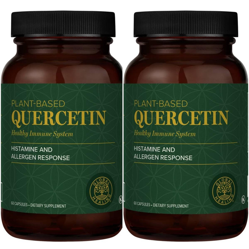 Global Healing Center QuerceFIT bottle front shows 60 capsules for daily immune support
