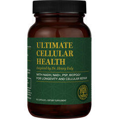 Global Healing Center Ultimate Cellular Health bottle front shows NAD+ support for vitality