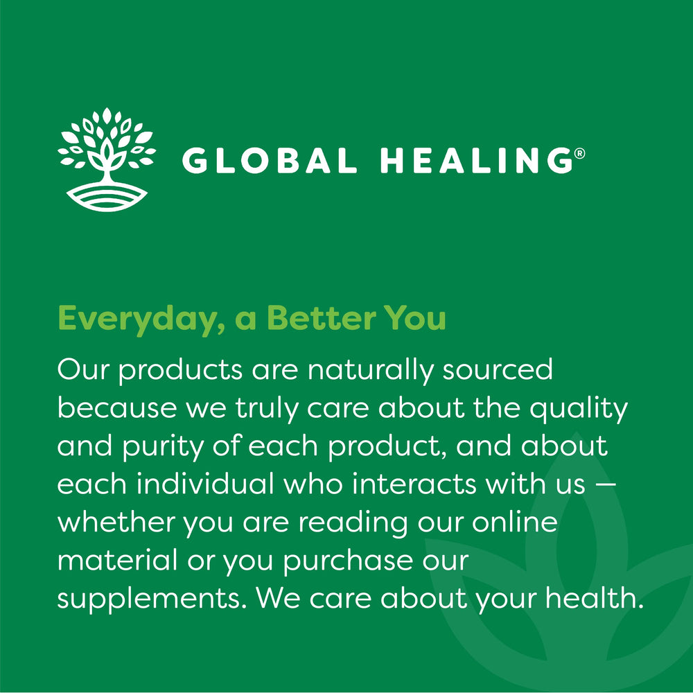 Global Healing Center Ultimate Enzymes capsules closeup shows easy-to-swallow capsules.