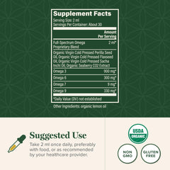 Global Healing Center vegan omega capsules emphasize plant-based nutrition.