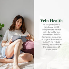 Global Healing Center Vein Health Drops being poured for easy routine circulation support.