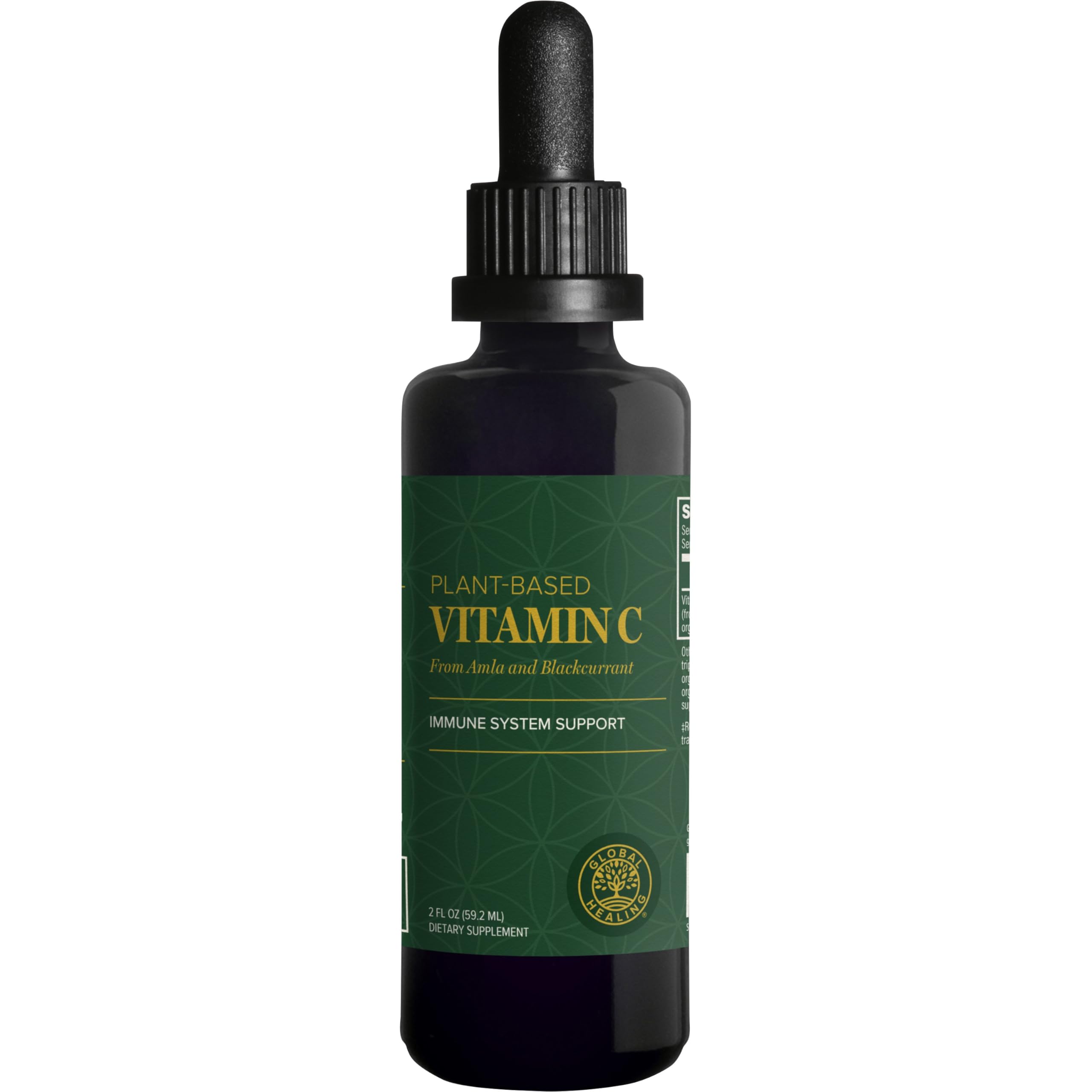 Global Healing Center Vitamin C Drops bottle close-up for immune support