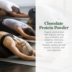 Global Healing Chocolate Protein Shake Glass with creamy texture suitable after gym sessions