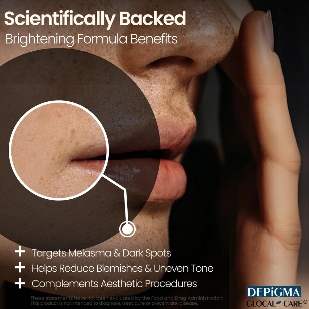Marigold extract in GlocalCare Depigma signals botanical skin care benefits.