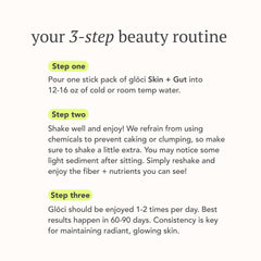 Glōci Skin + Gut magnesium powder supports overall mineral balance.