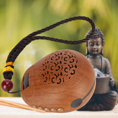 GLOGLOW Wooden fish design on the prayer machine highlighting traditional aesthetics for chanting.