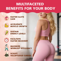 Glorithiventa Booty Gummies ingredients maca shatavari mucuna on spoon highlight a botanical blend