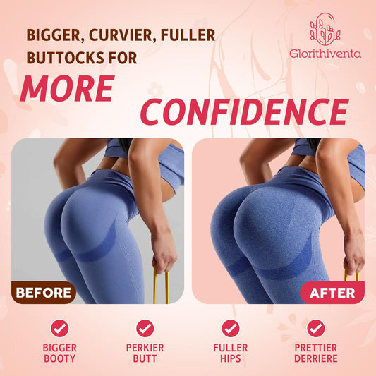 Glorithiventa CurvaBoost herb blend ingredients display emphasizes natural support for curves.