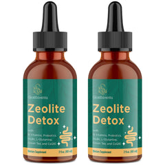 Glorithiventa Zeolite Detox bottle with drops for easy daily use.