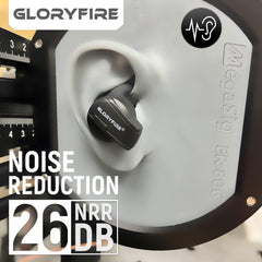 Charging case and silicone tether keep GLORYFIRE buds secure on the range