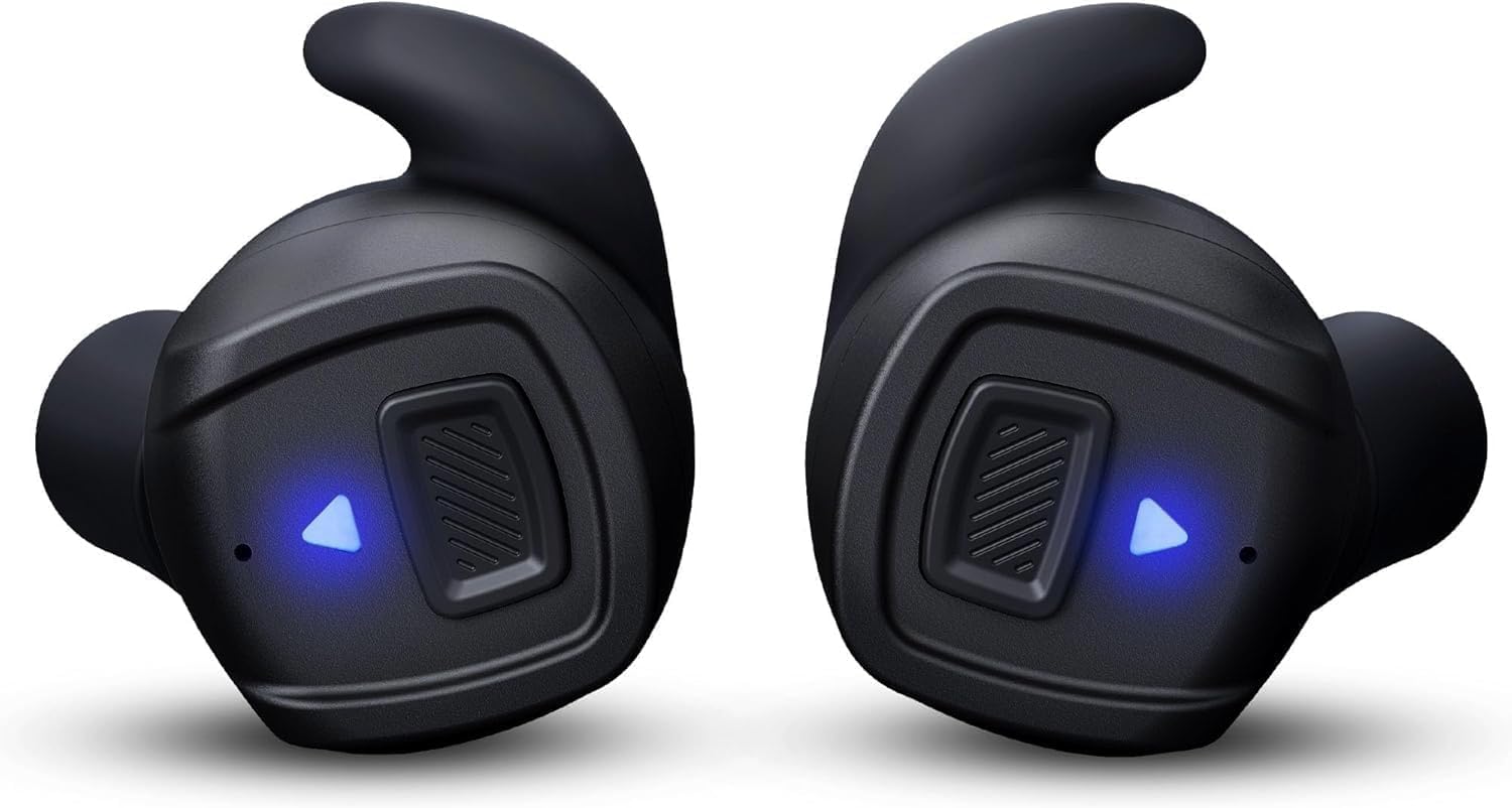 GLORYFIRE Bluetooth shooting ear protection earbuds in use for range efficiency