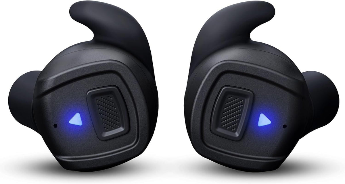 GLORYFIRE Bluetooth shooting ear protection earbuds in use for range efficiency