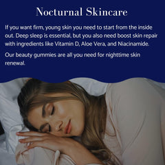 Glotrition Beauty Sleep Gummy in bed for convenient nightly dose