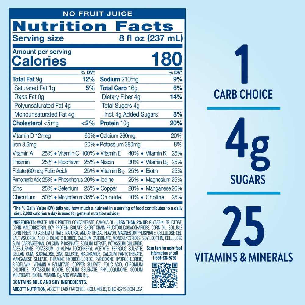 Glucerna Original lactose-free and gluten-free option for dietary needs
