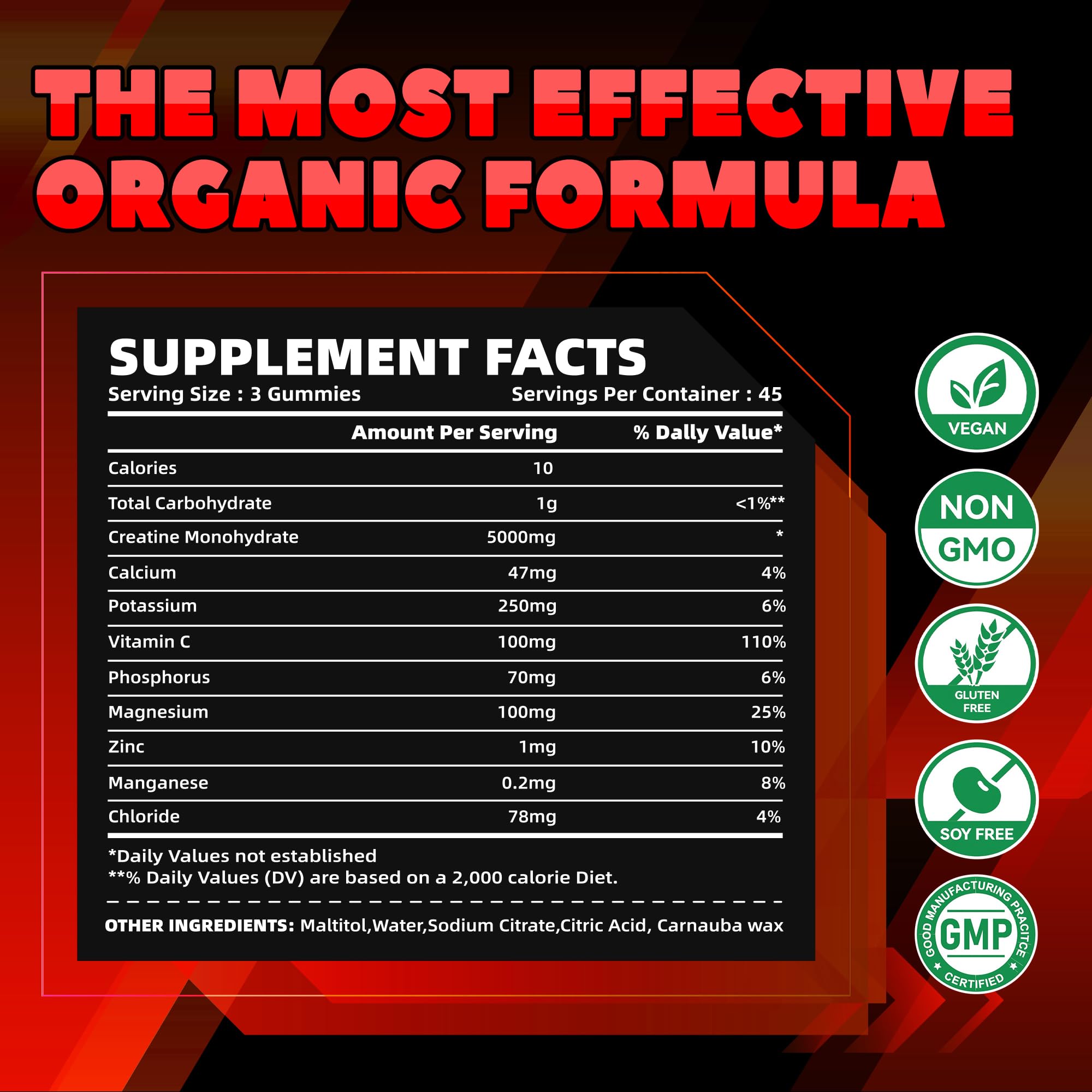 GlucoBio gummies vegan, gluten-free with label showing dietary options.