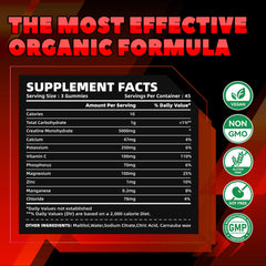 GlucoBio gummies vegan, gluten-free with label showing dietary options.