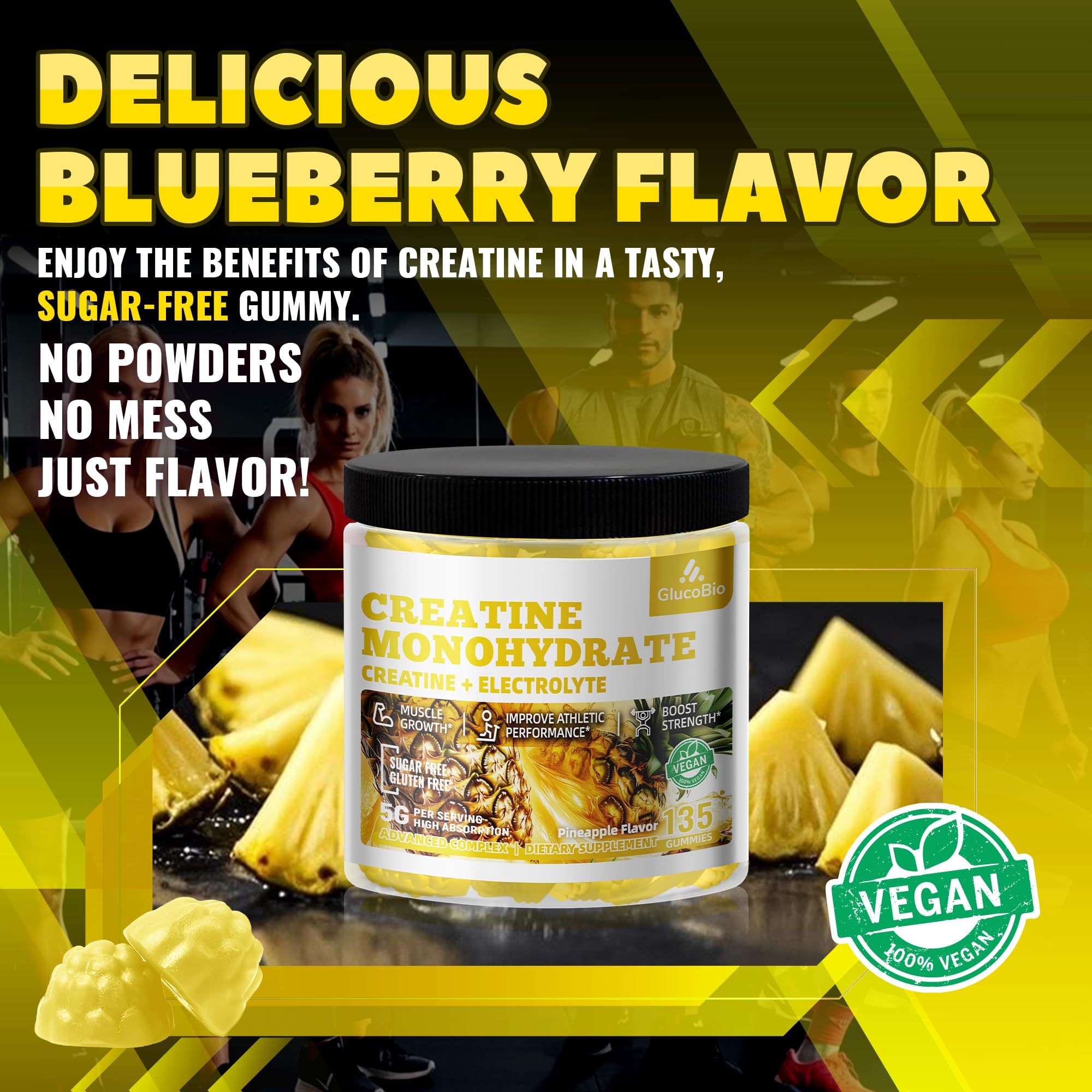 Three gummies per serving image emphasizes convenient dosing.