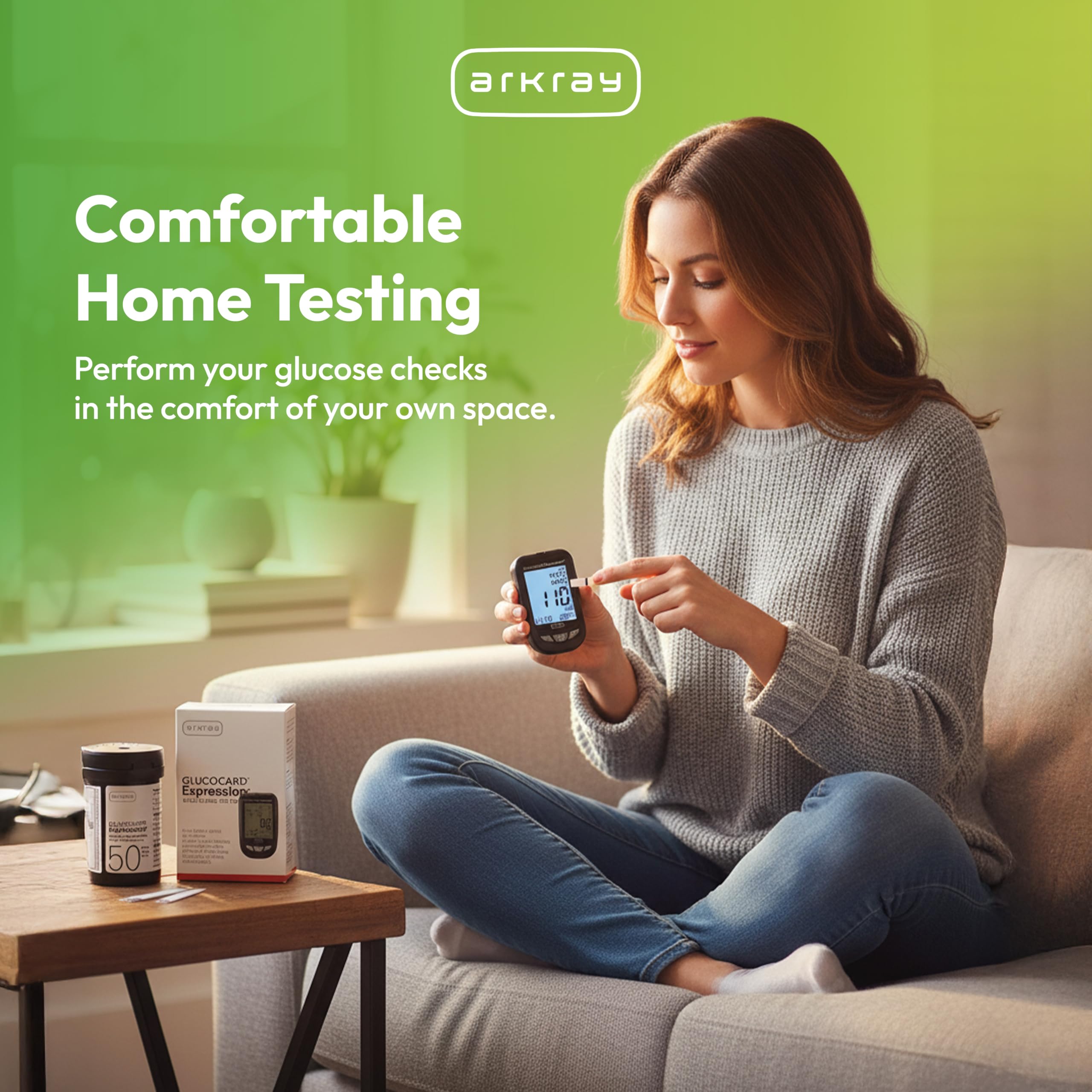 GLUCOCARD Expression home testing convenience with dependable results.