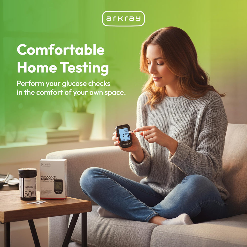 GLUCOCARD Expression home testing convenience with dependable results.