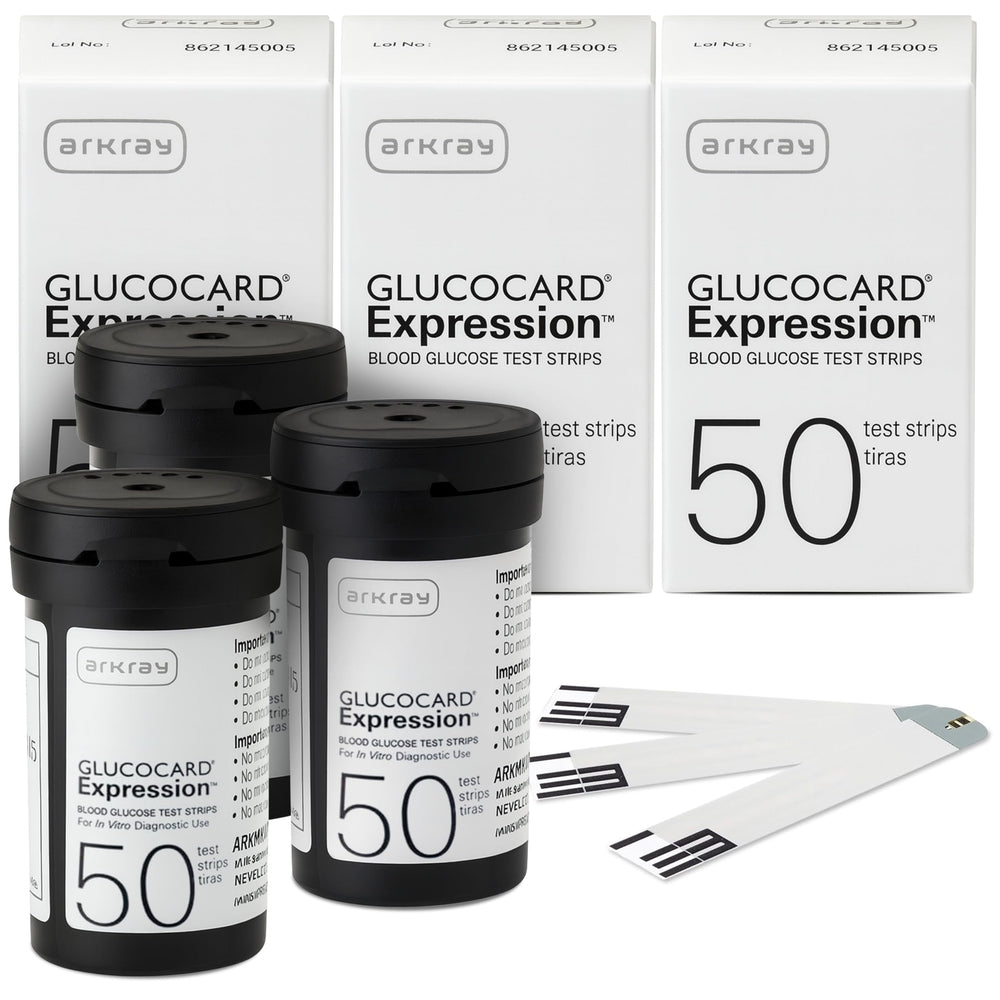 GLUCOCARD Expression test strip quick read for fast home glucose checks.