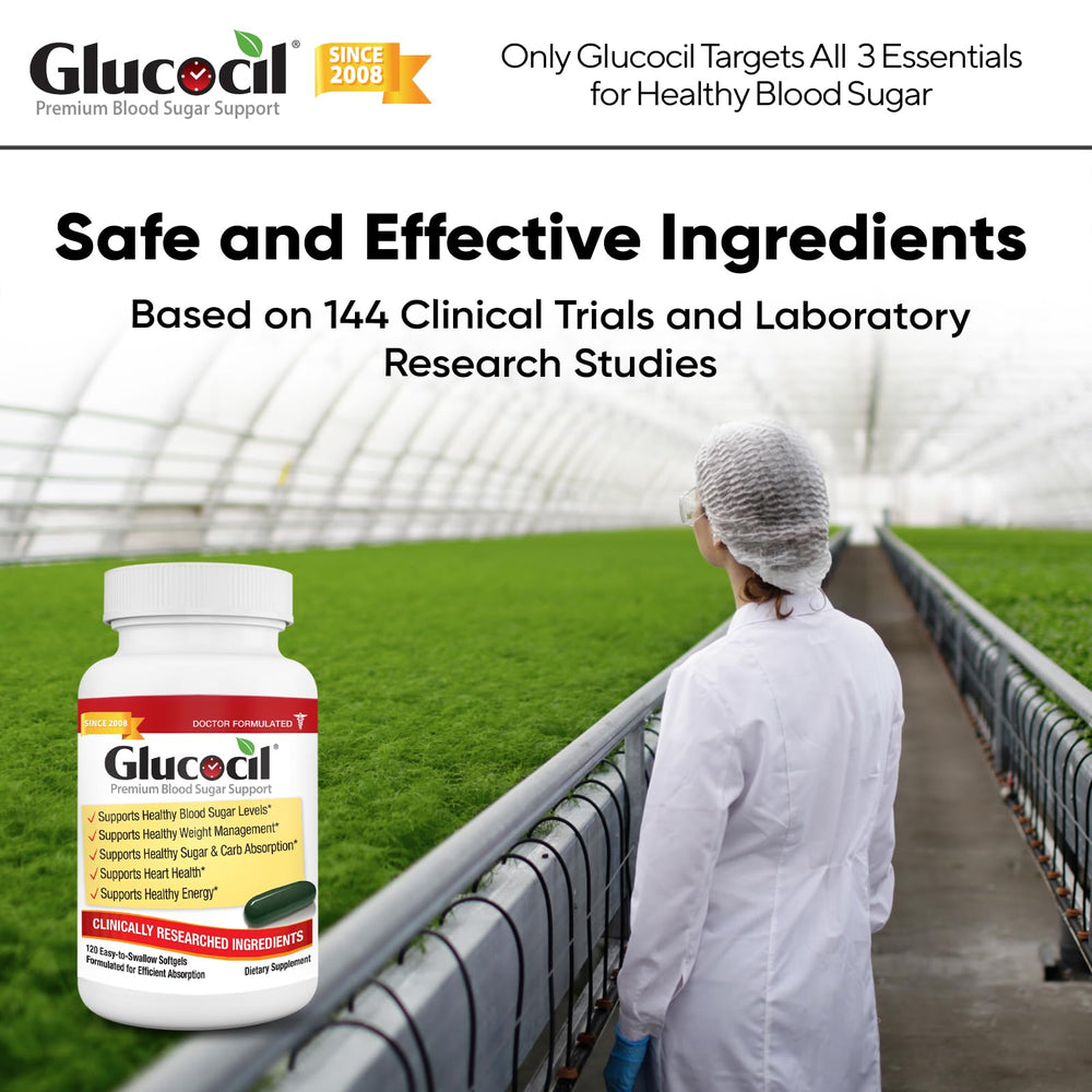 Glucocil USA GMP facility seal indicating quality manufacturing.