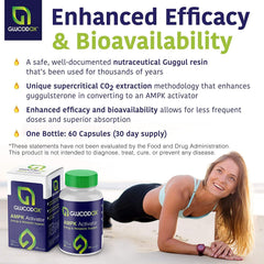 GlucodOX label detail indicating vegan and quality attributes
