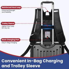 Glucomfy G5 quick-access pocket stores charger and essentials securely.