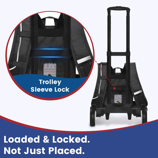 Glucomfy Trolley sleeve attachment secures the cart for stable mobility