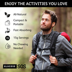 Glucose SOS melts banana flavor with portable, ready-to-use packets.