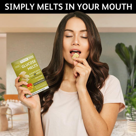 Glucose SOS melts closeup demonstrates melt textures and rapid tasting action.