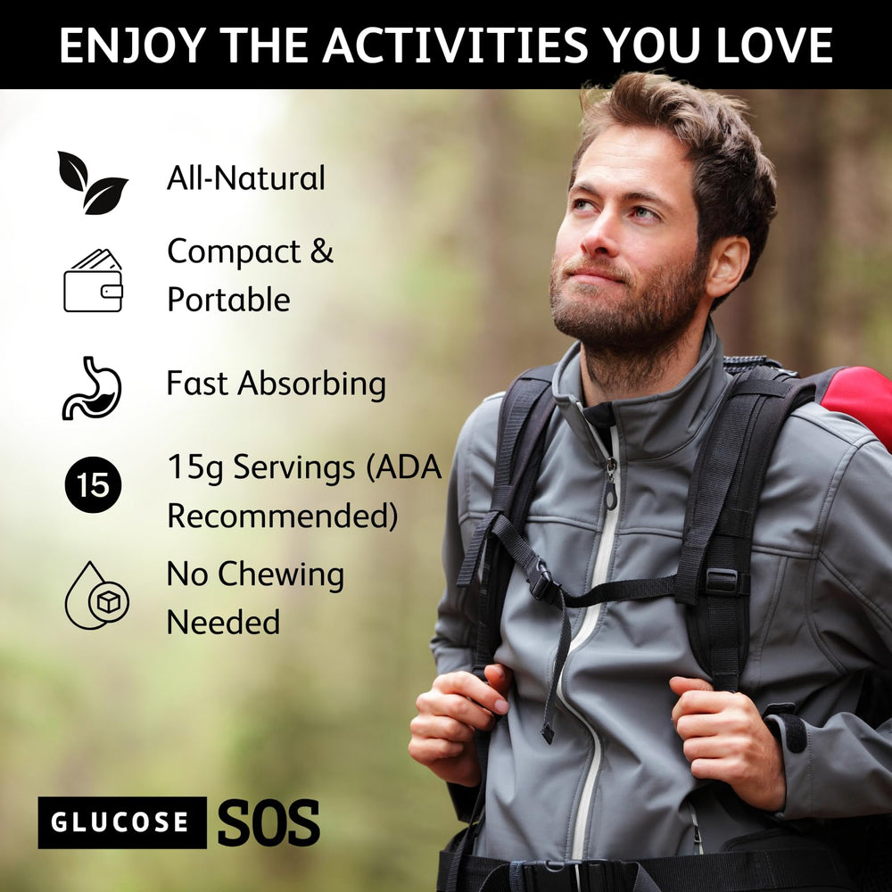 Glucose SOS 15g dose sachet provides a ready-to-use serving