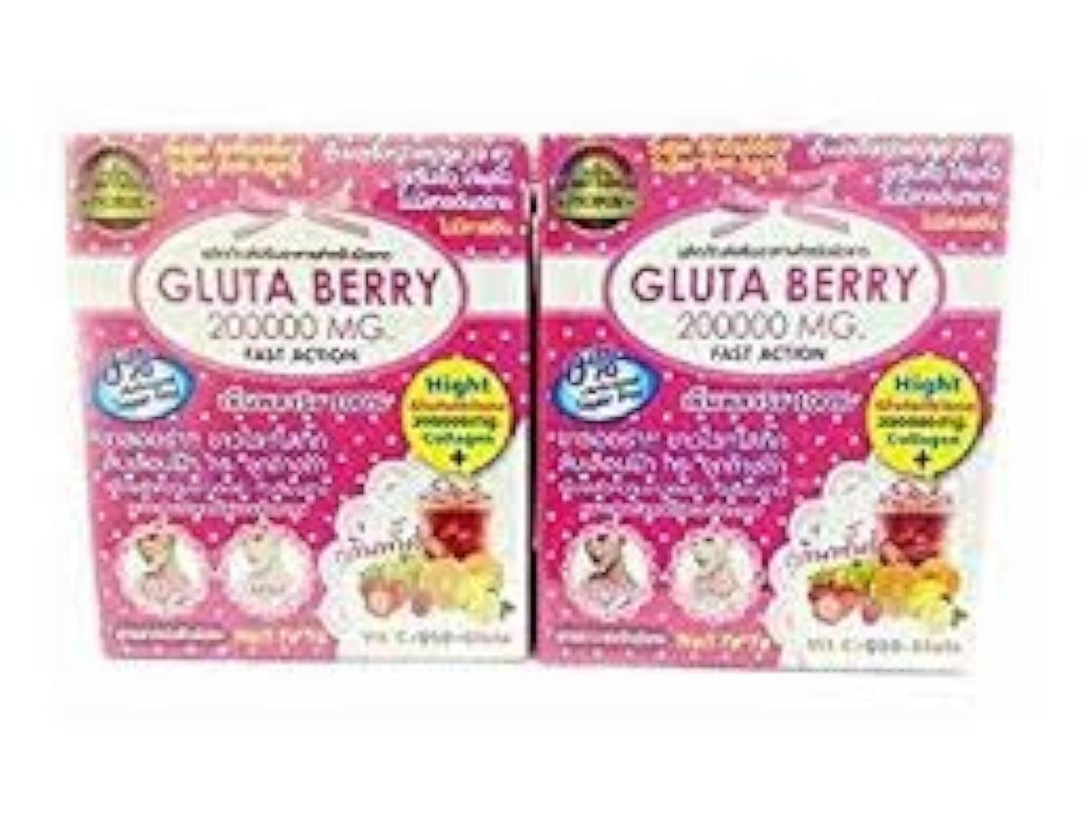Gluta Berry Drink Punch box front view, suggesting a convenient brightening ritual
