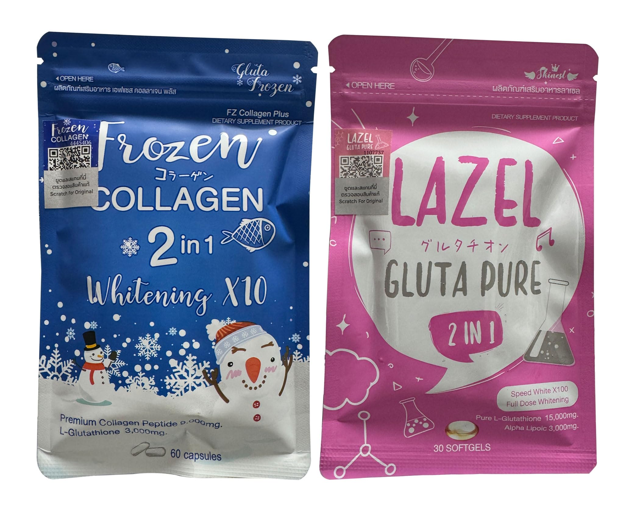 Gluta Frozen Collagen bottle pour for easy daily use.