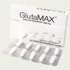 GlutaMAX skin whitening capsules bottle, supporting radiant skin daily.