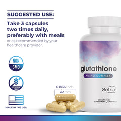 Glutathione Amino Complex daily-use setup encouraging consistent antioxidant intake.