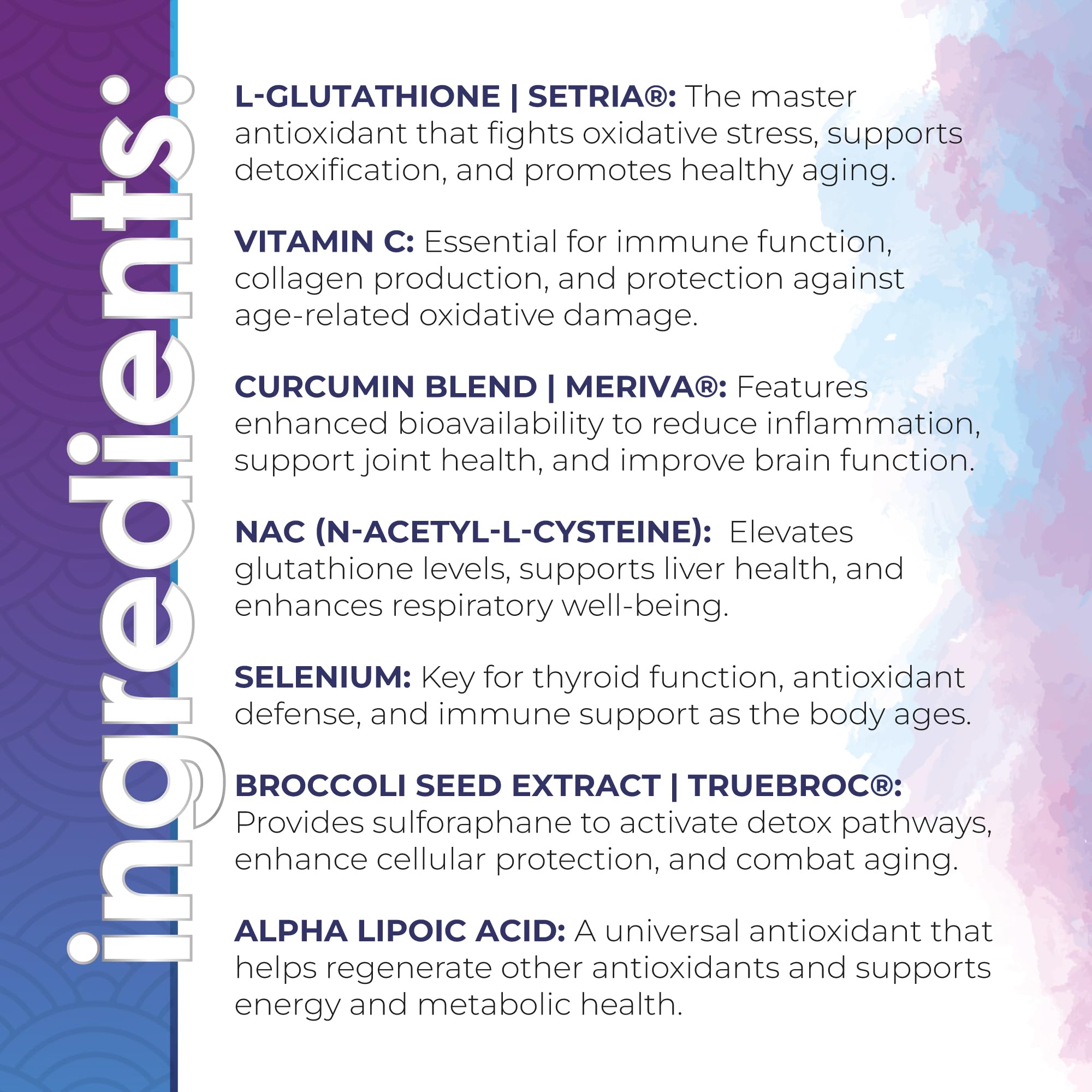Glutathione Amino Complex lab analysis indicating quality and potency.