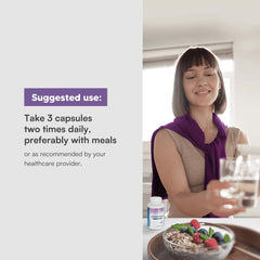 Glutathione Amino Complex label detailing Setria and Meriva for enhanced absorption.