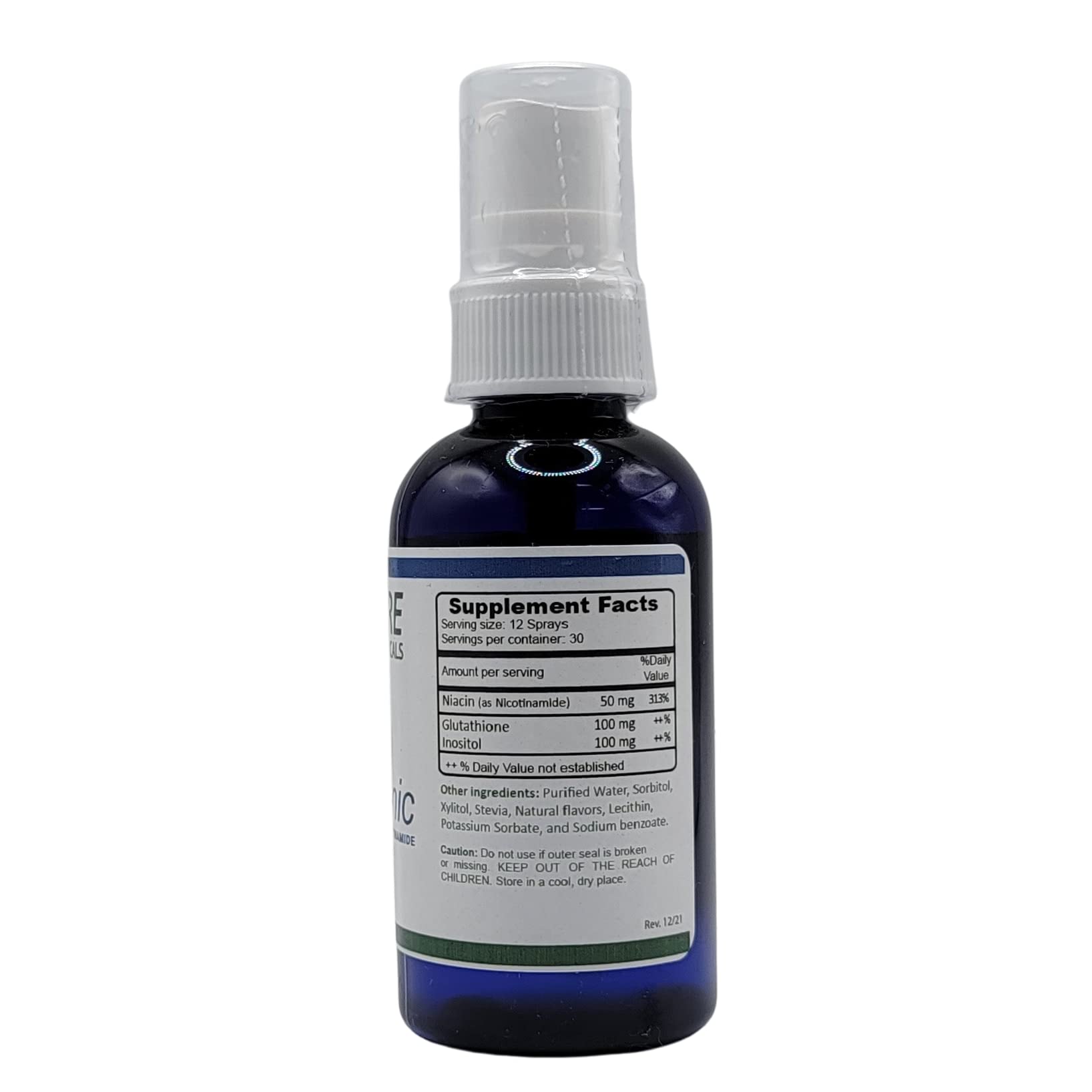 Illustration showing 6 sprays twice daily with Glutatonic Legere.