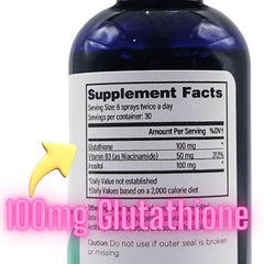 Mist from Glutatonic Legere shows quick sublingual absorption.