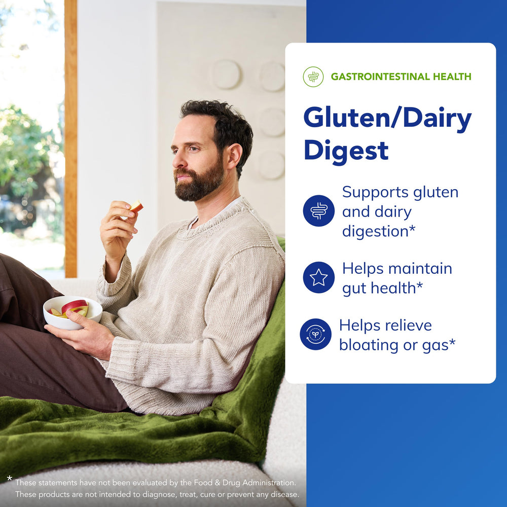 Pure Encapsulations Gluten/Dairy Digest ingredient list highlights purity.