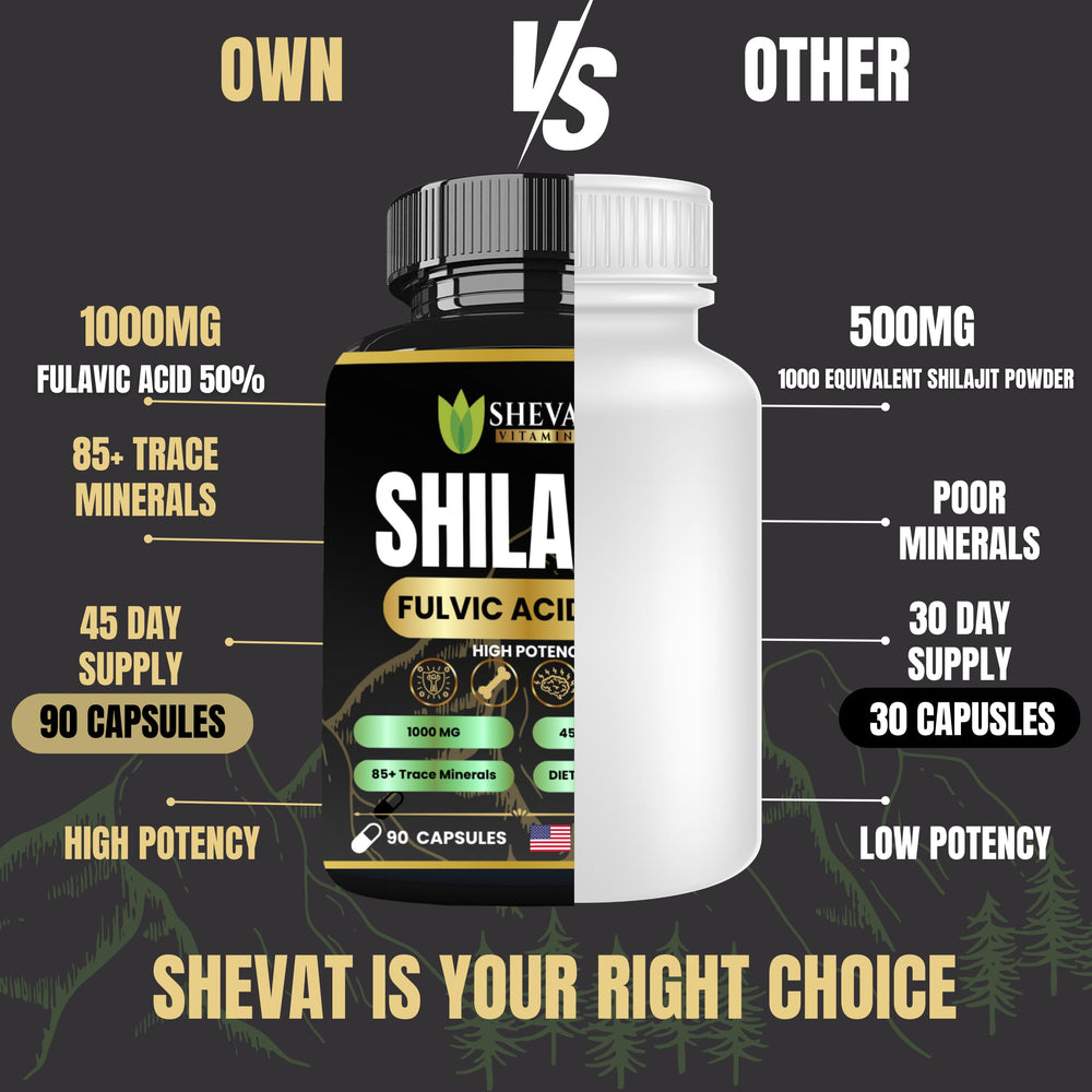 Gluten-free, non-GMO Shilajit capsules shown for clean supplement choice.
