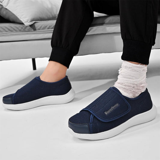 Gmedonm wide-width shoes showing adjustable vamp for a personalized fit.
