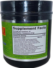 GMJ Fibra 18 Super MAX jar on a kitchen counter showcases clean, vegan formula.