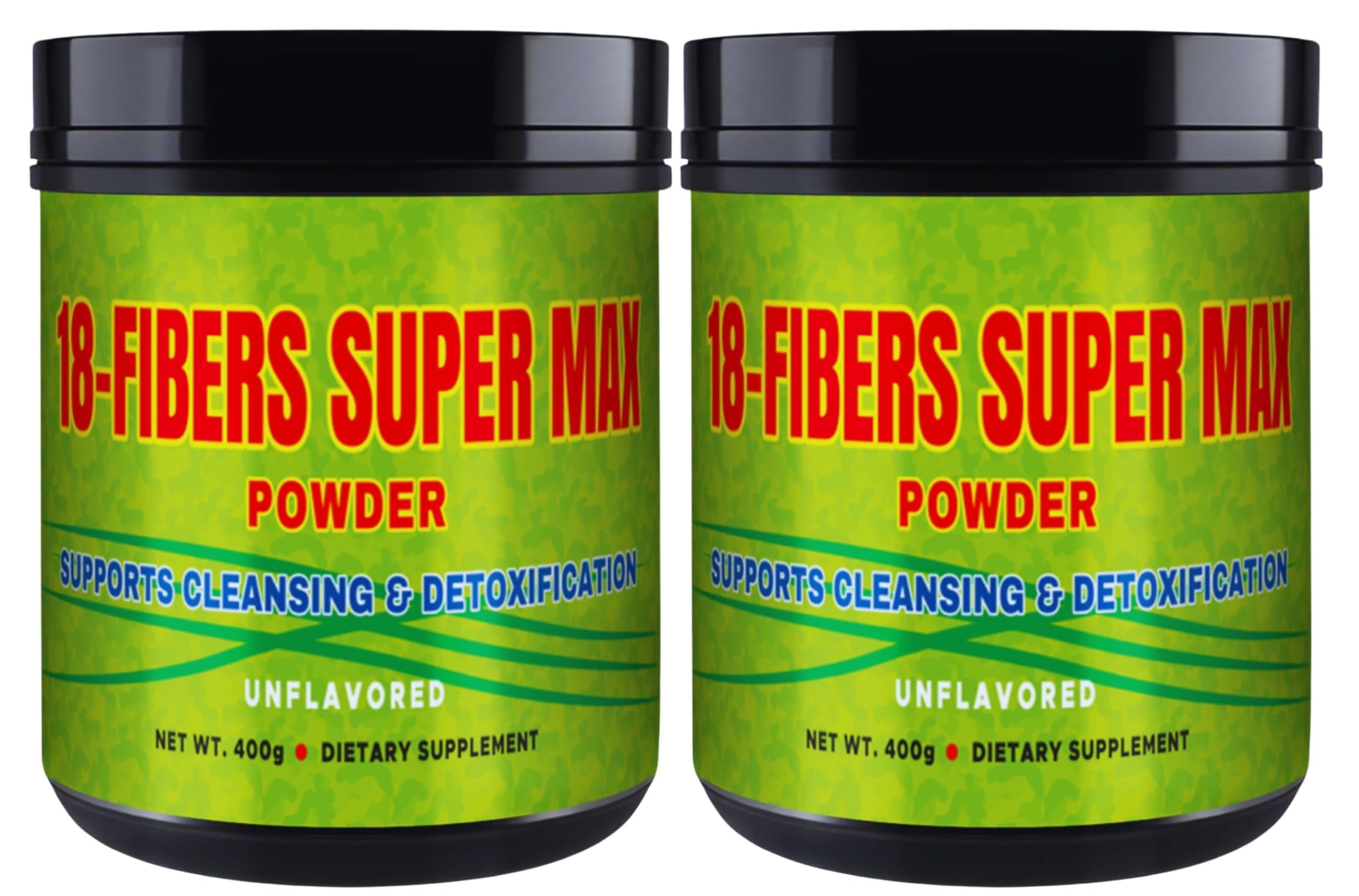 G.M.J Fibra 18 Super Max powder poured into a glass or smoothie.