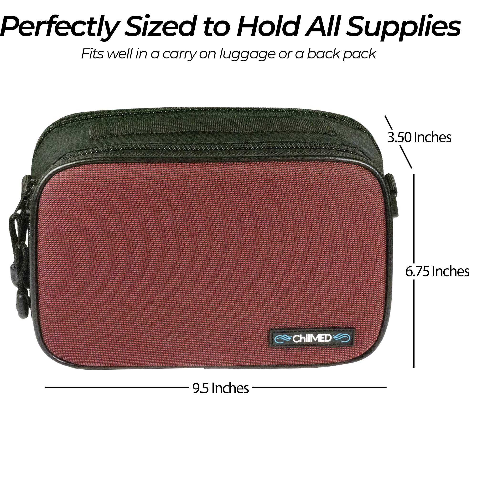 GMS ChillMed Elite insulated walls preserve contents during travel.