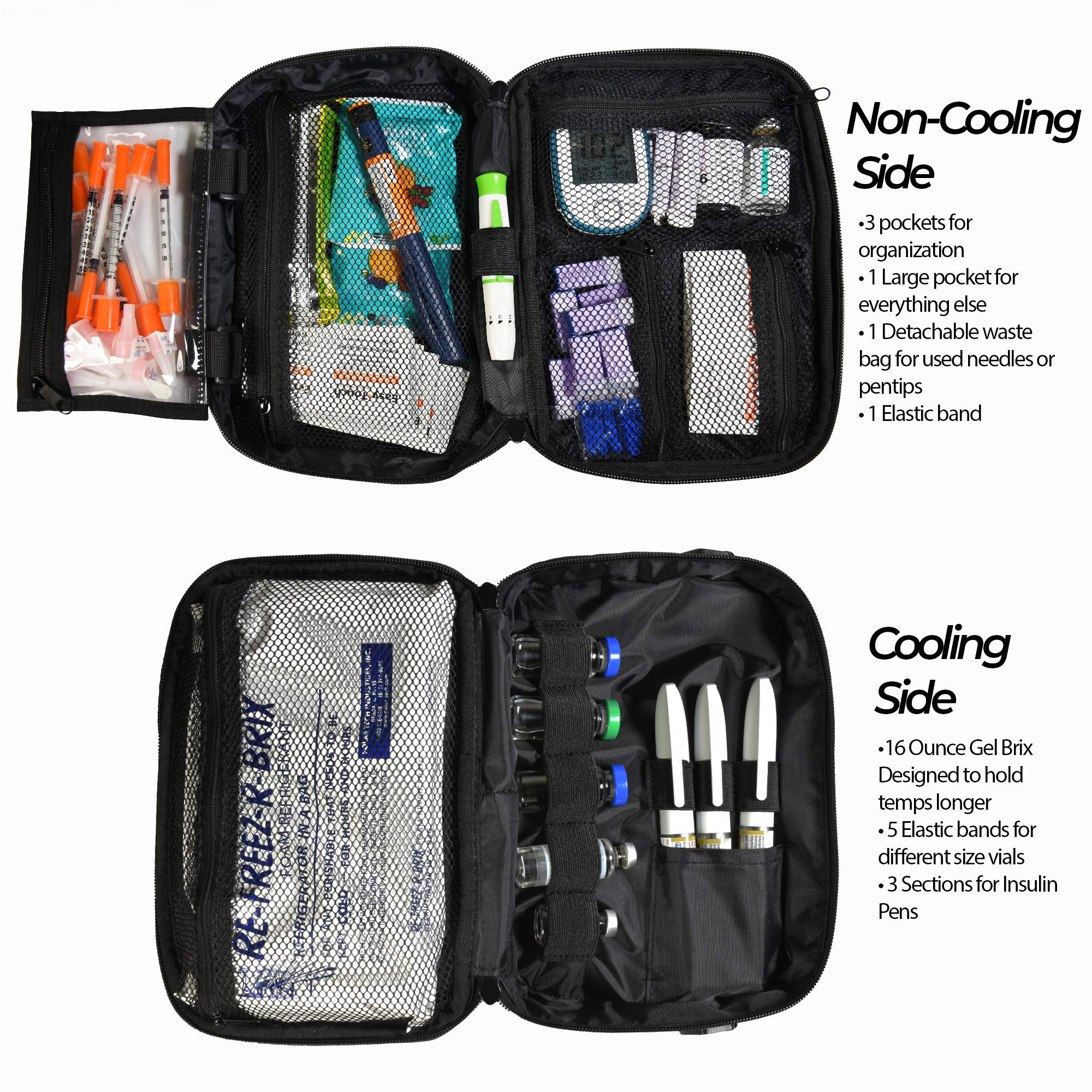 GMS ChillMed Elite pockets keep pens, meters, and snacks accessible.