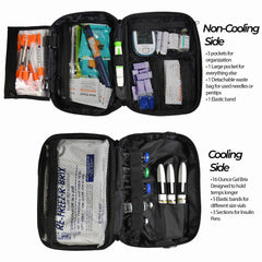 GMS ChillMed Elite pockets keep pens, meters, and snacks accessible.