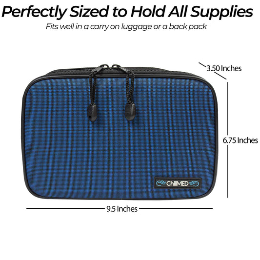 GMS ChillMed Elite glucose meter organizer keeps meters accessible during trips.