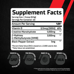 GMU SPORT Creatine 2.0 bottle with shaker ready for use.