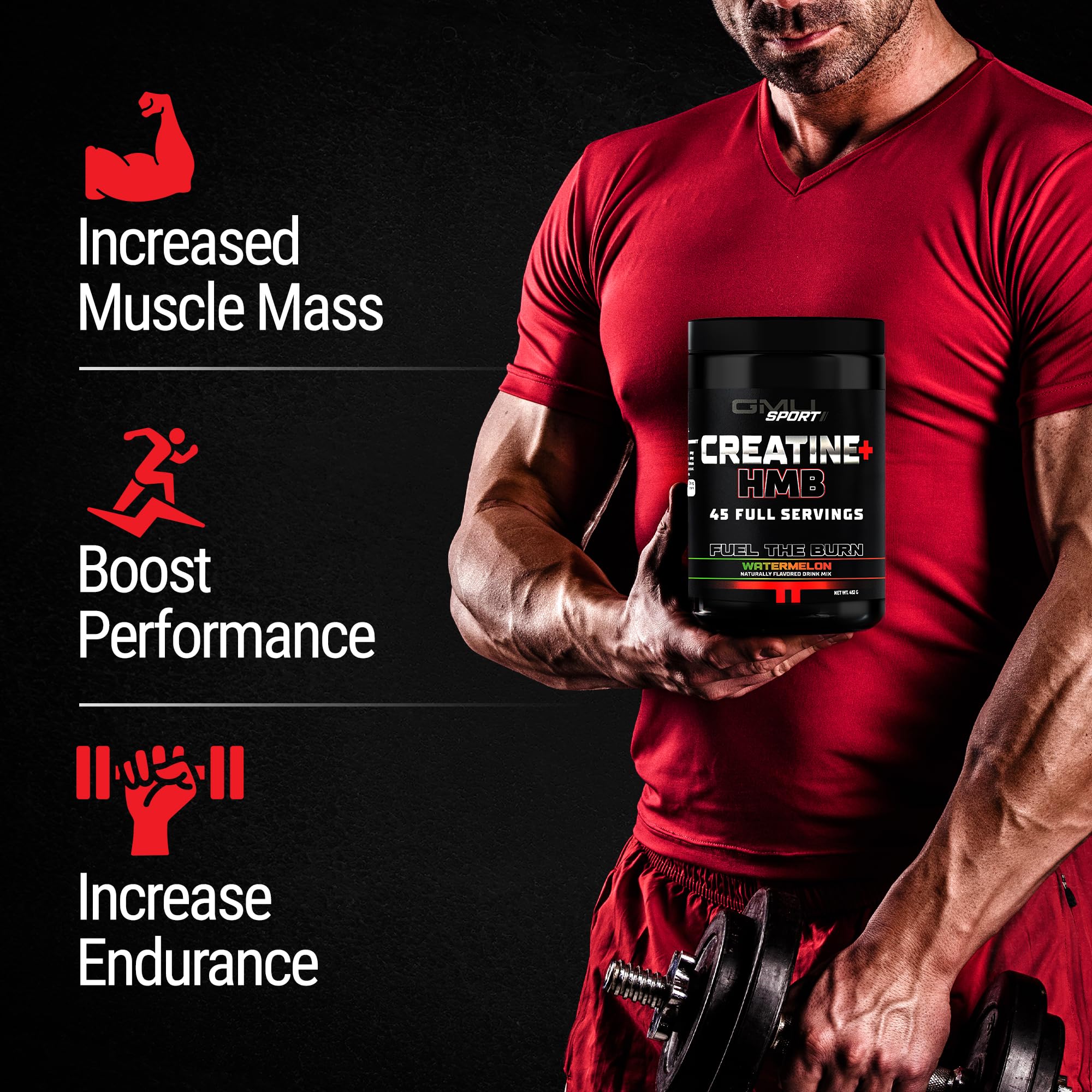 GMU SPORT Creatine 2.0 NSF certification logo signals quality.